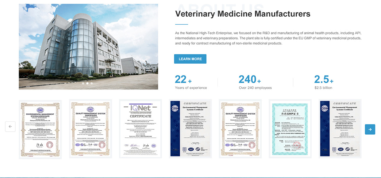 浙江日出藥業(yè)有限公司網(wǎng)站案例