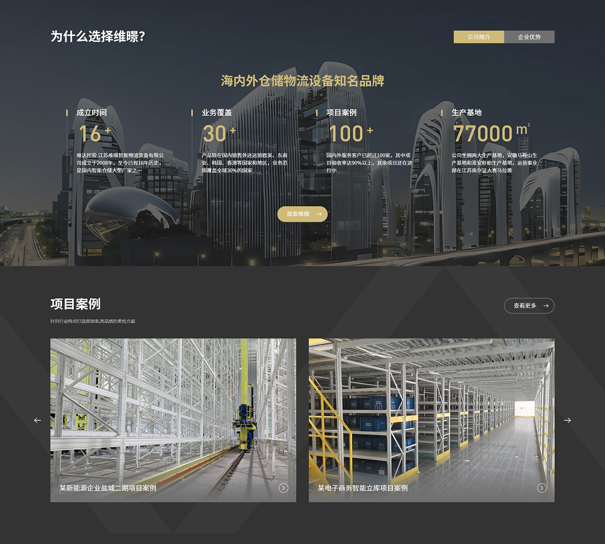 江蘇維暻智能物流裝備網(wǎng)站建設(shè)案例